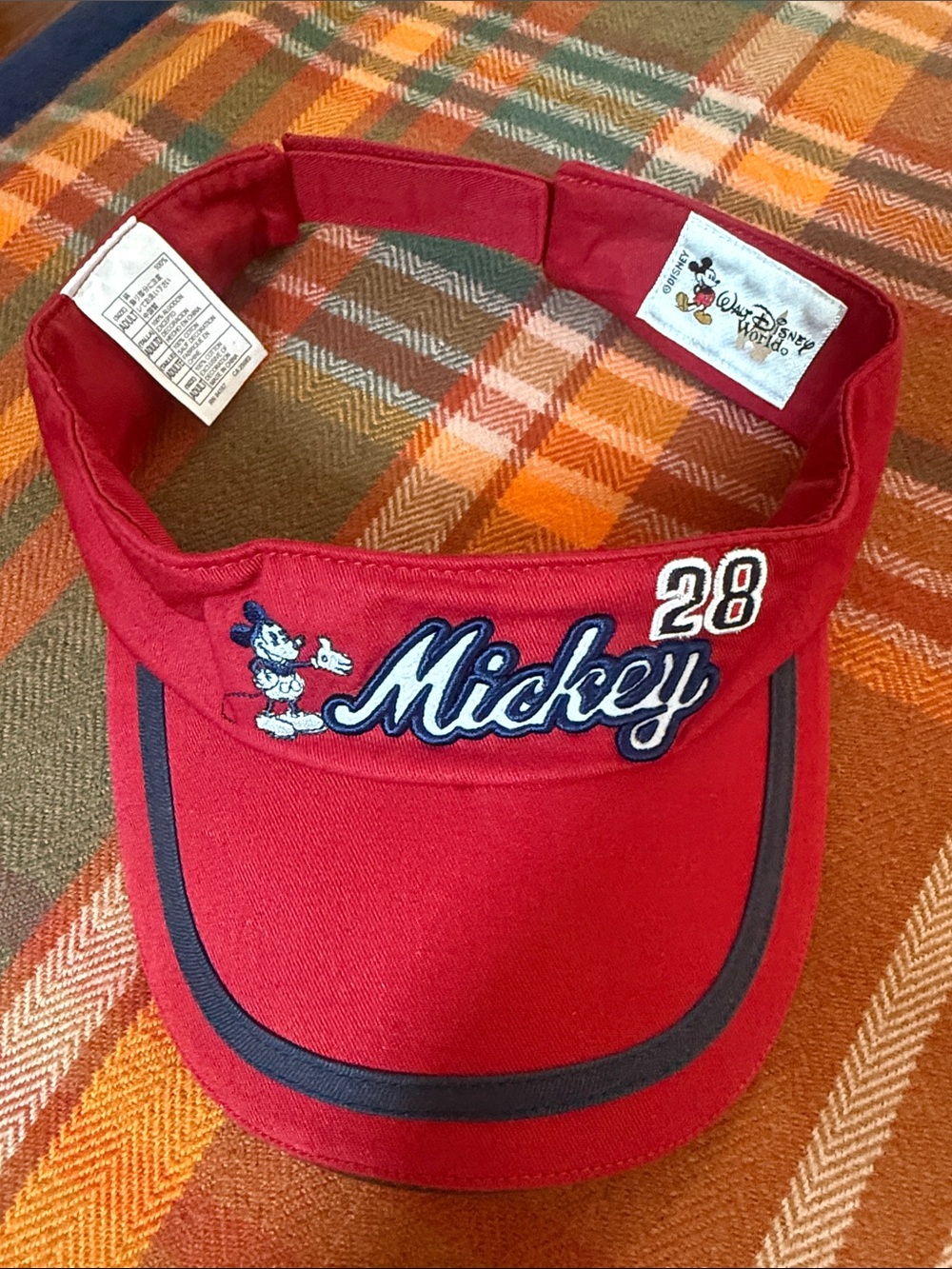 Disney Parks Authentic Mickey Mouse #28 Adult Visor Walt Disney World
